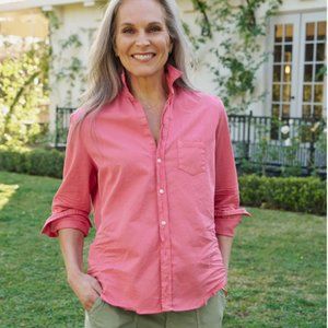 Frank & Eileen Eileen Button-Up Shirt Famous Denim Size: S Flamingo